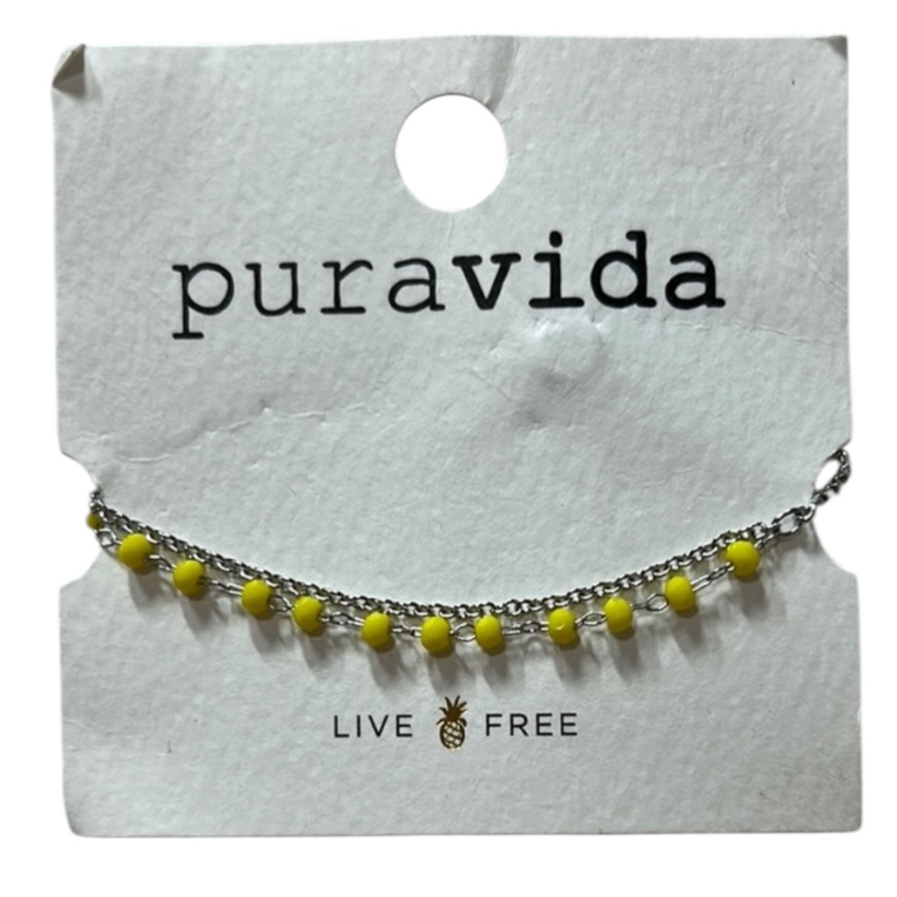 Pura Vida Yellow Beaded Bracelet NWT